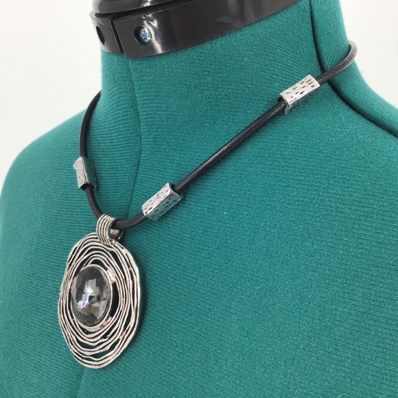 2/$25 Statement Necklace with Large Circular Pendant - Picture 2 of 14